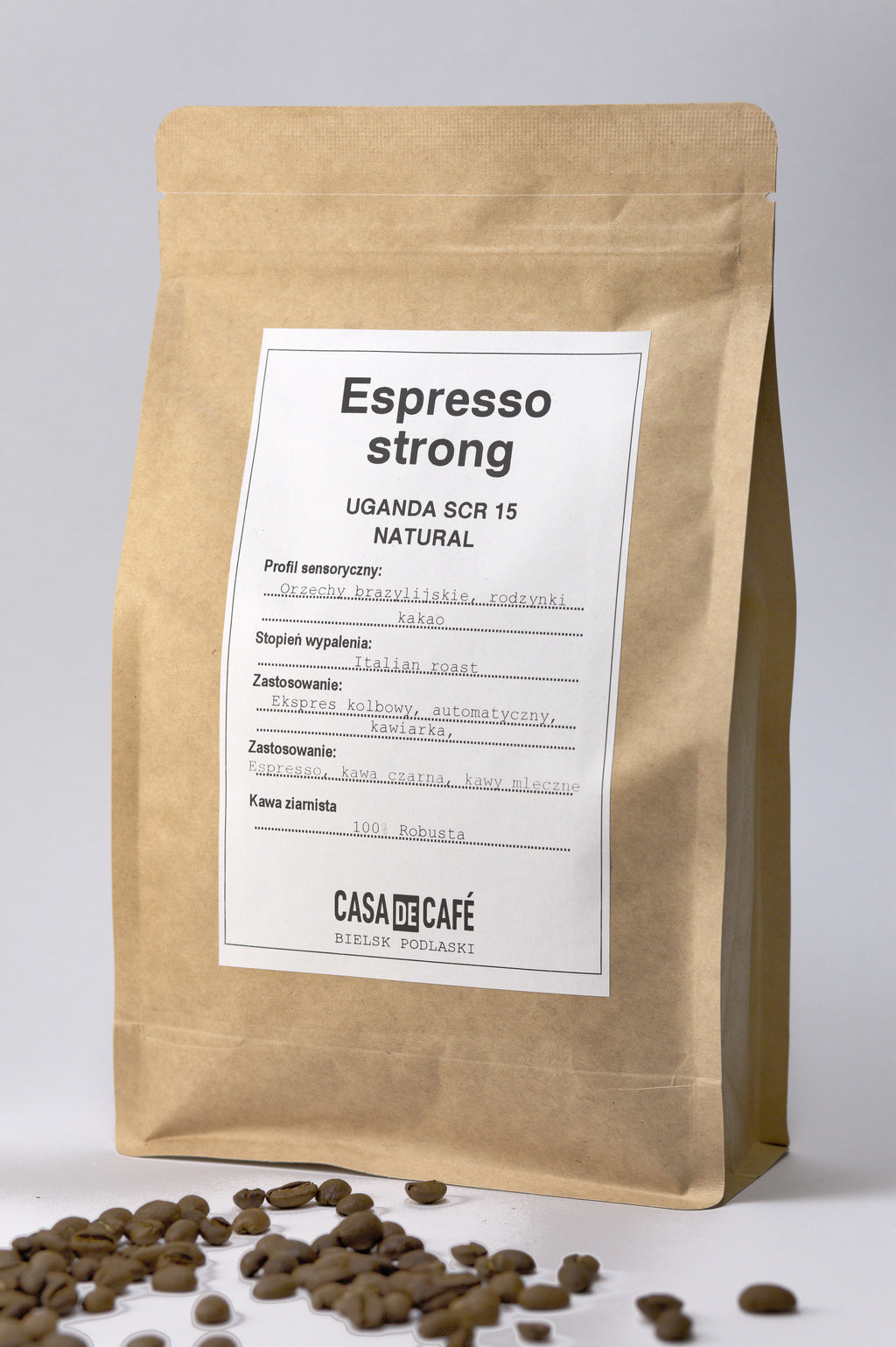 Kawa ziarnista Casa de Café  Espresso Strong / 100% Uganda