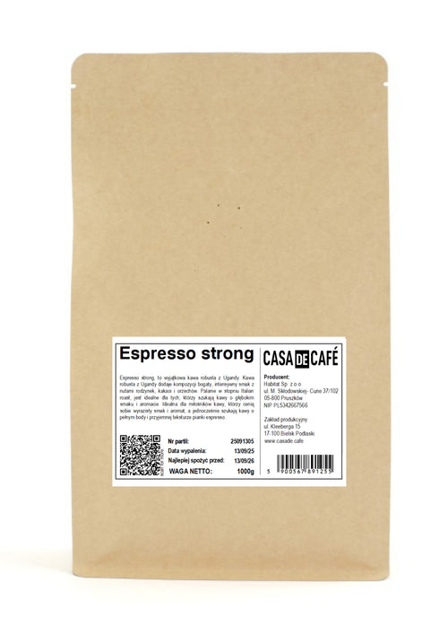 Kawa ziarnista Casa de Café  Espresso Strong / 100% Uganda
