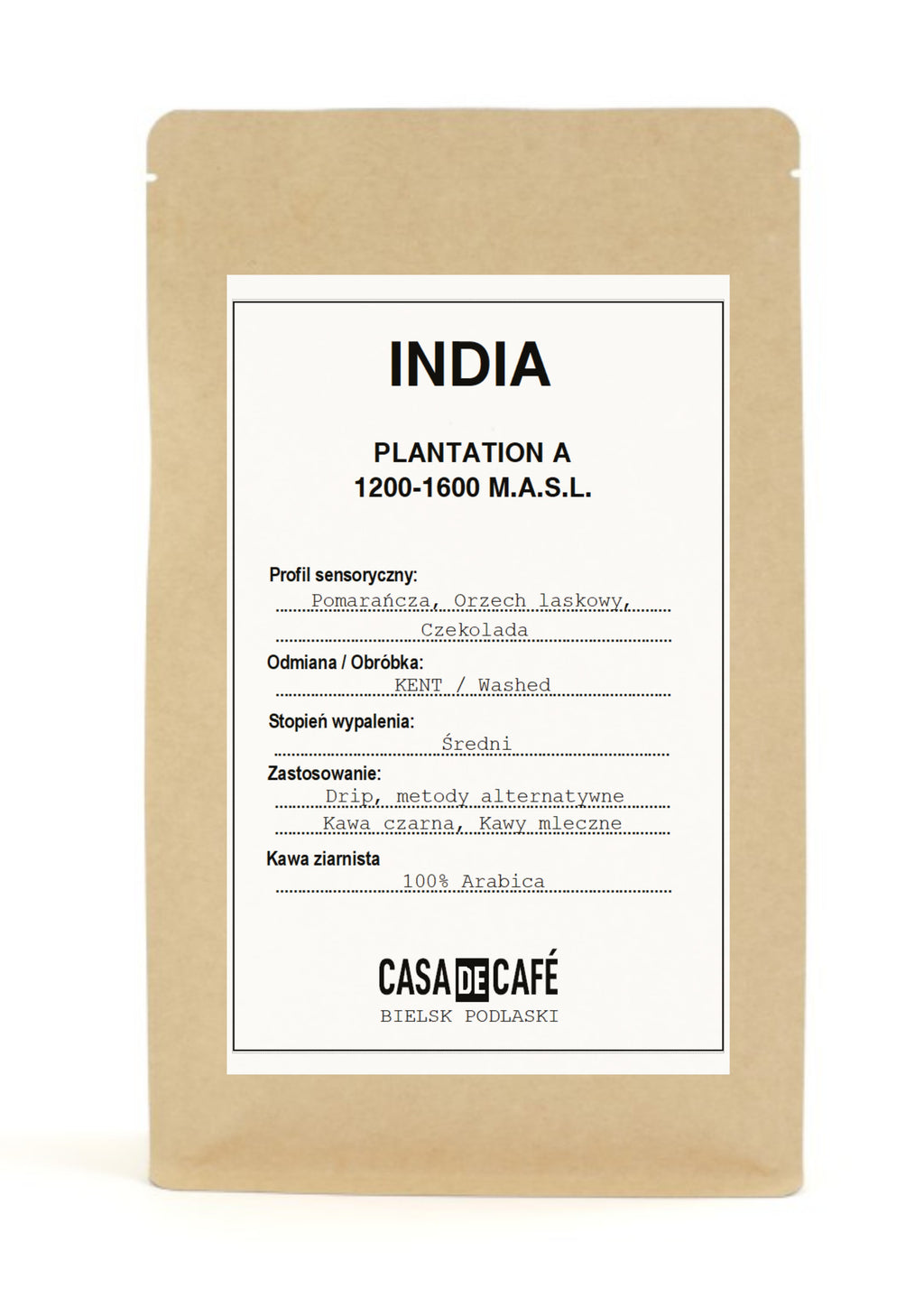 Kawa ziarnista Casa de Café India Plantation A